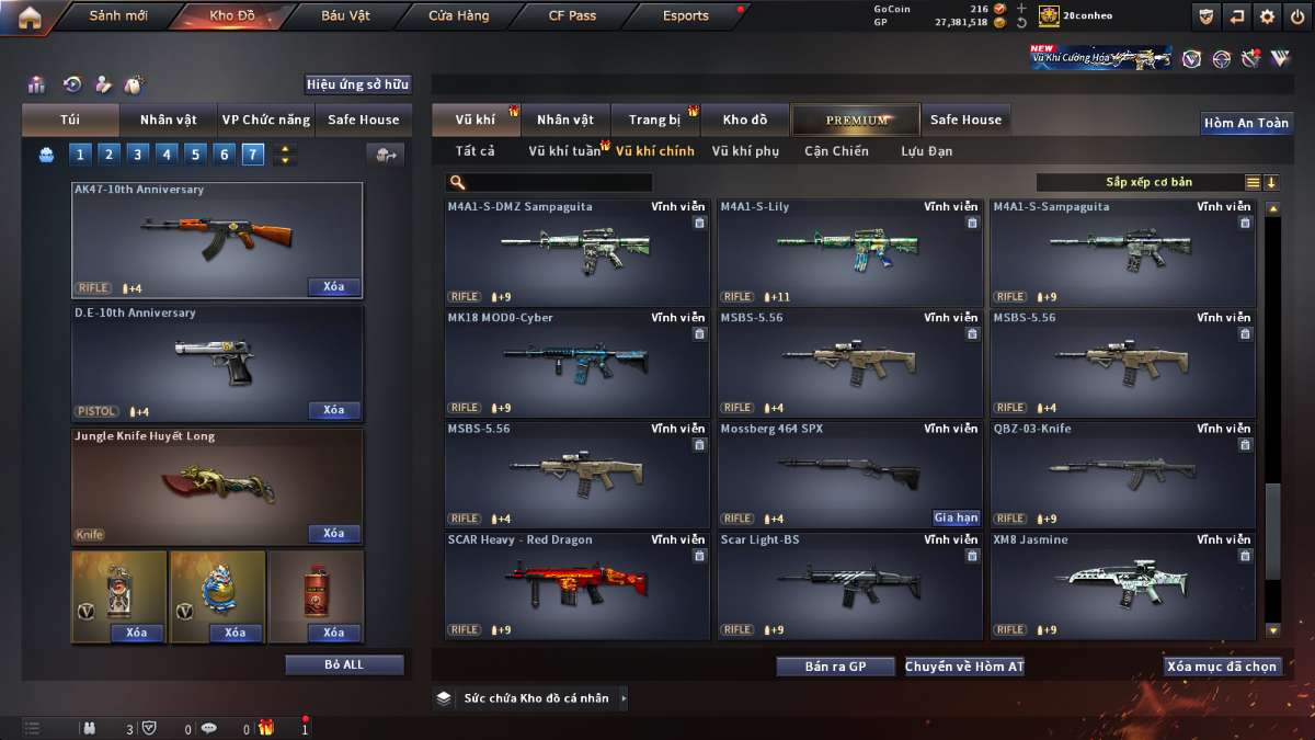 shop acc cf uy tin gia re